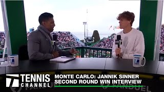 Jannik Sinner Talks About His Second Round Win And His Vogue Photoshoot | Monte Carlo Second Round