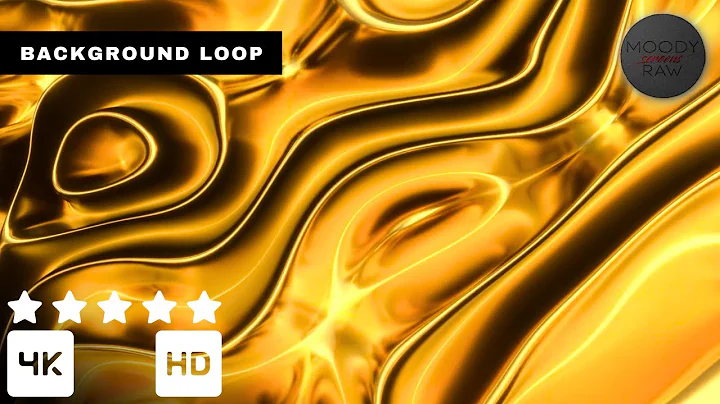 GOLDEN WAVE LUXURY ANIMATION BACKGROUND BACKGROUND PARTY 3 HOURS 4k