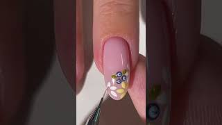 Spring Floral and Blueberry Nail Art Tutorial 🌸✨ #NailArt #SpringNails #FloralDesign