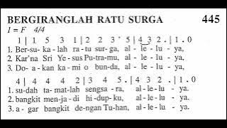 BERGIRANGLAH RATU SURGA - Madah Bakti No. 445 - MASA PASKAH - Lagu Rohani Katolik