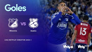 Millonarios vs. Medellín (goles) | Liga BetPlay Dimayor 2023-I | Cuadrangulares - Fecha 6