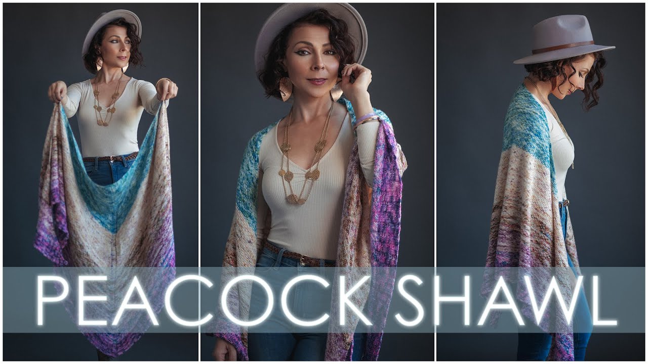 Gorgeous Color-Shifting Peacock Shawl! - How to Begin this Knit