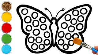 lets learn how to draw paint butterfly painting drawing coloring for children