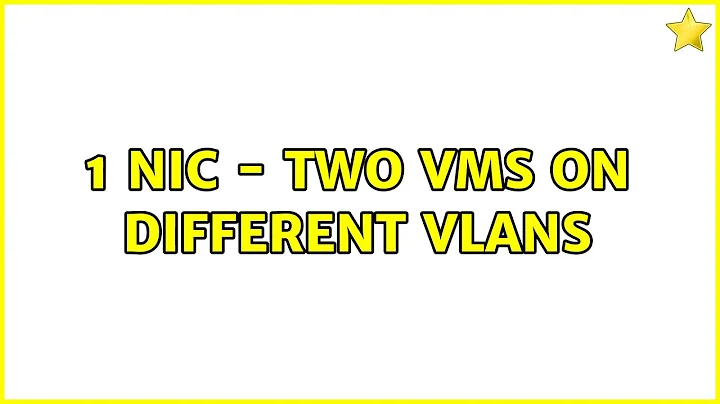 1 NIC - Two VMs on different VLANS