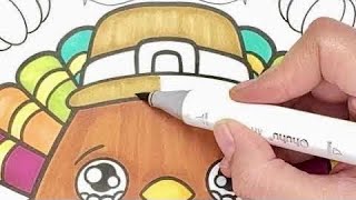 Coloring CUTE TURKEY | HAPPY THANKS GIVING | Coloringpages Coloring CUTE TURKEY | HAPPY THANKS GIVING | Coloringpages