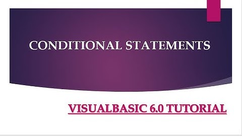 Visual Basic tutorial for beginners 2020| Conditional Statements , Sub & Function procedures