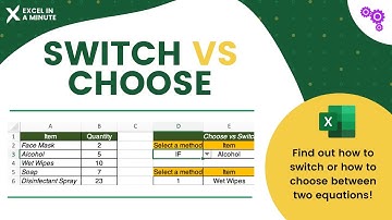 SWITCH VS CHOOSE WHICH FUNCTION IS BETTER IN EXCEL BY EXCEL IN A MINUTE