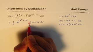 Integration of Exponential Products with Substitution e^2x^2+2x