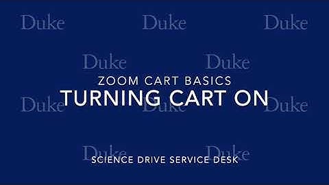 Zoom Cart Basics - Turning Cart On