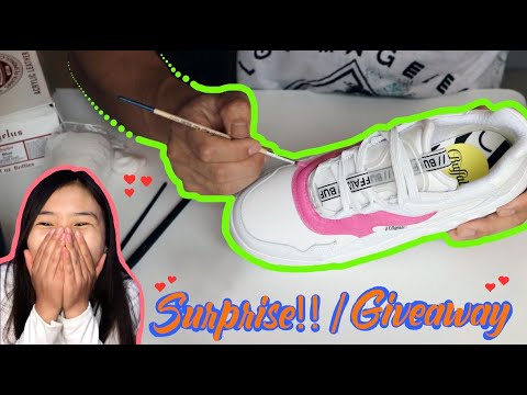 Surprising My Girlfriend With Custom shoes & Giveaway!! - YouTube