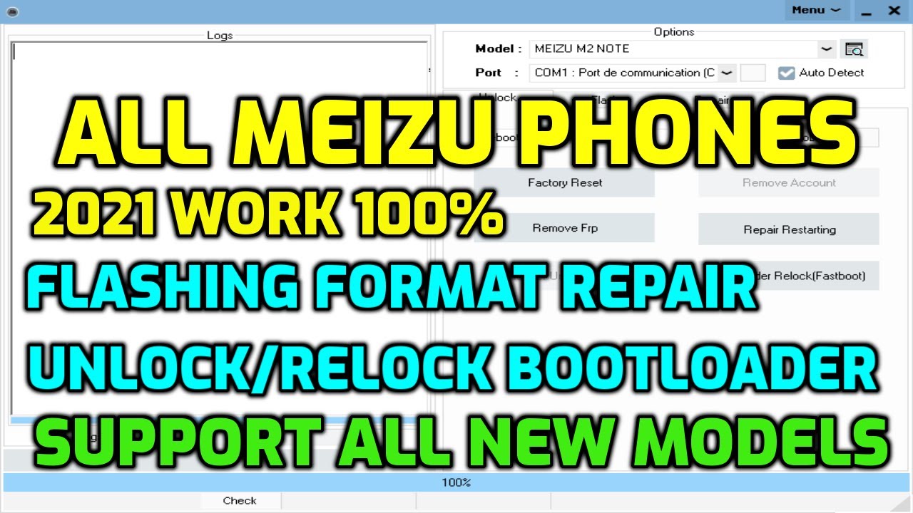  Update  All Meizu Models | Supported Mediatek Qualcomm | Delete/Remove Account | Remove FRP | (EDL/Fastboot)