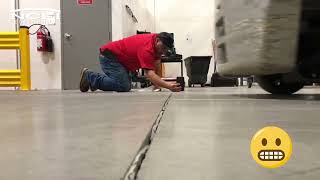 Warehouse Rocking Slabs are fixed by Straighline Pier using NCFI's Terrathane 24-003 Polyurethane