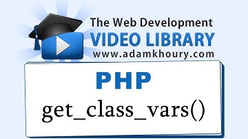 PHP Tutorial - get_class_vars() Function Object Oriented Programming OOP