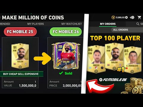 MAKE MILLION OF COINS BEFORE FC MOBILE 26 & TOP 100 PLAYER IN FC MOBILE !