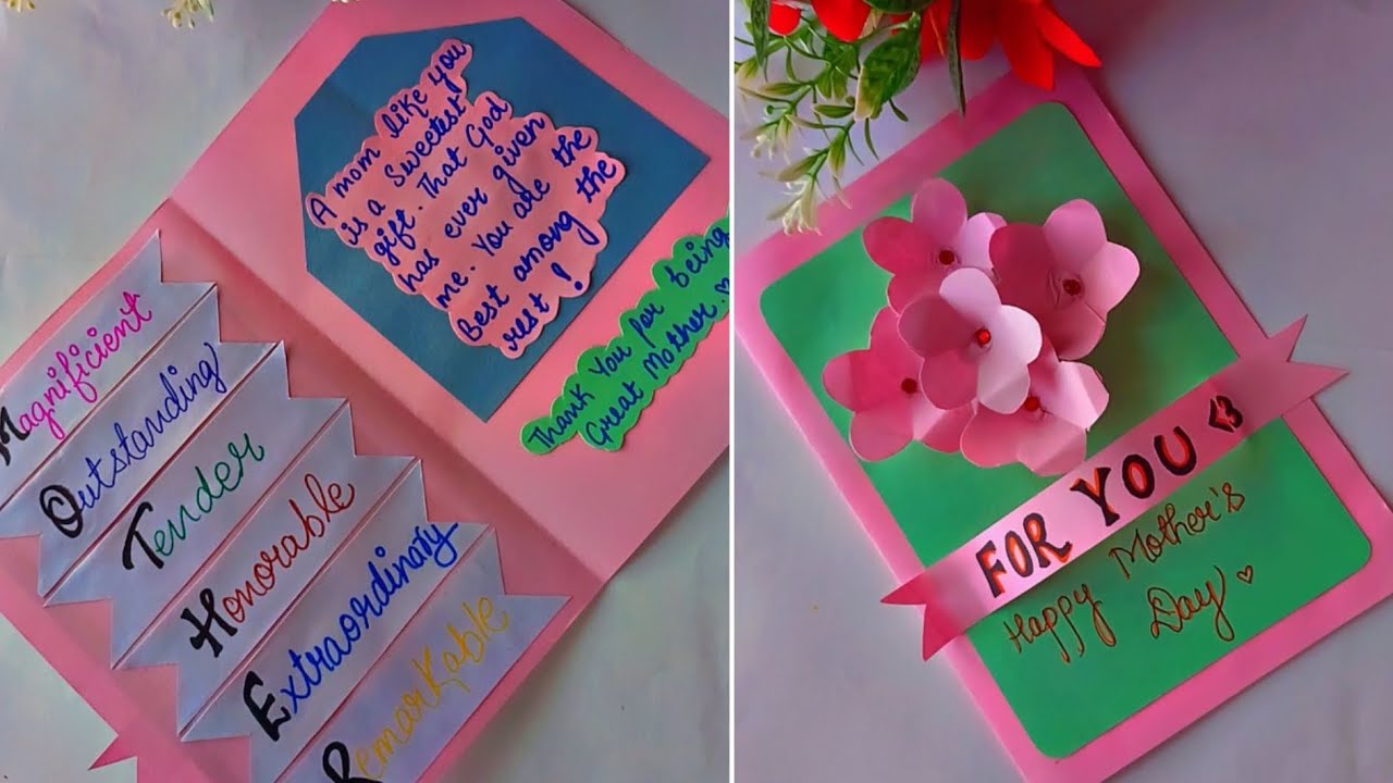 how to make mother's day card DIY beautiful mother's day handmade card ...