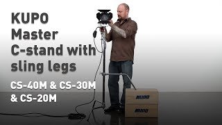 KUPO CT‑40MK 40″ Master C‑Stand Con Turtle Base – Acciaio Cromato, Max 10kg, H 134‑295cm – Stativo Professionale Per Video/Foto - 3