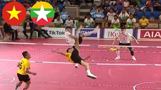 Men's team double semi final Sepaktakraw | Vietnam Vs Myanmar | 32nd SEA GAME