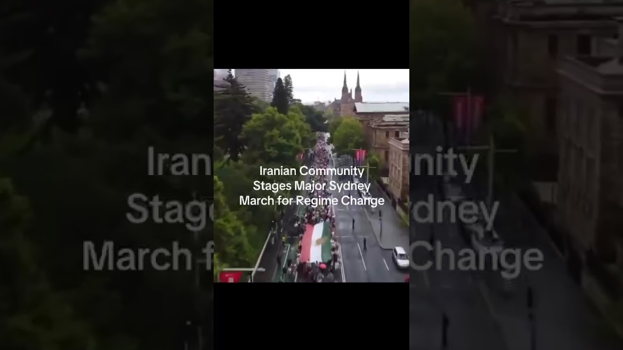 Sydney: 20,000 Iranians March in Heavy Rain, Back Protesters and Call for Regime Change