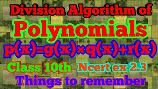 Details Division algorithm for polynomials/math class 10th ncert/Division fact/ Update