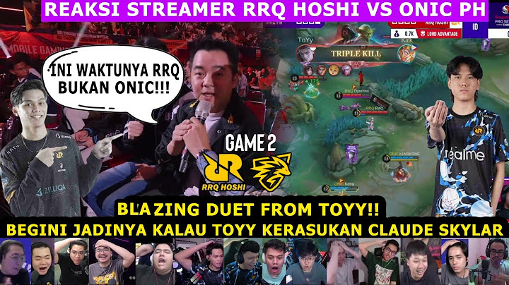 REAKSI STREAMER RRQ HOSHI vs ONIC PH GAME 2 | REACTION MATCH ESL SNAPDRAGON PRO SERIES GRAND FINAL
