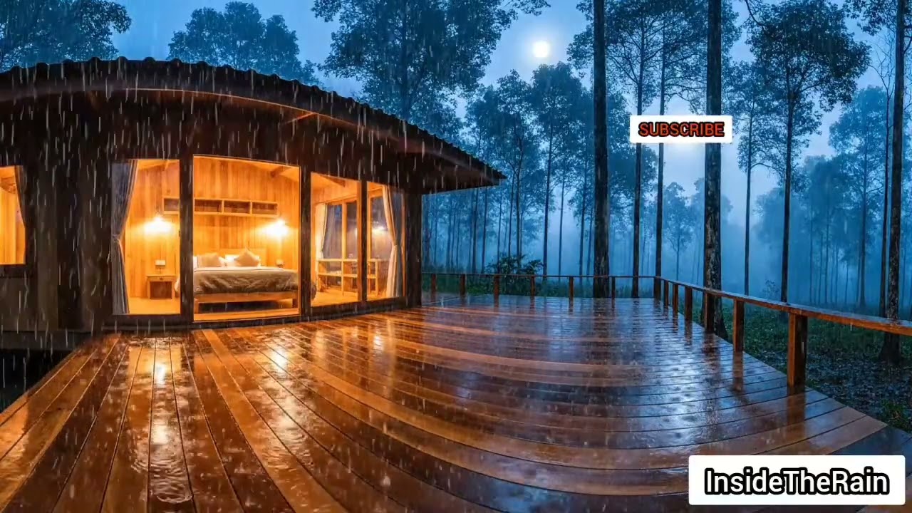 Instant Sleep With Cozy Rain Sound In The Forest.