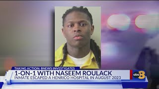 'I freed myself': Inmate speaks exclusively with 8News after Aug. 2023 escape from Henrico County ho