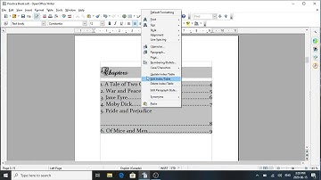 Table of Contents:  Open Office (Book Interior Formatting, Self-publishing)