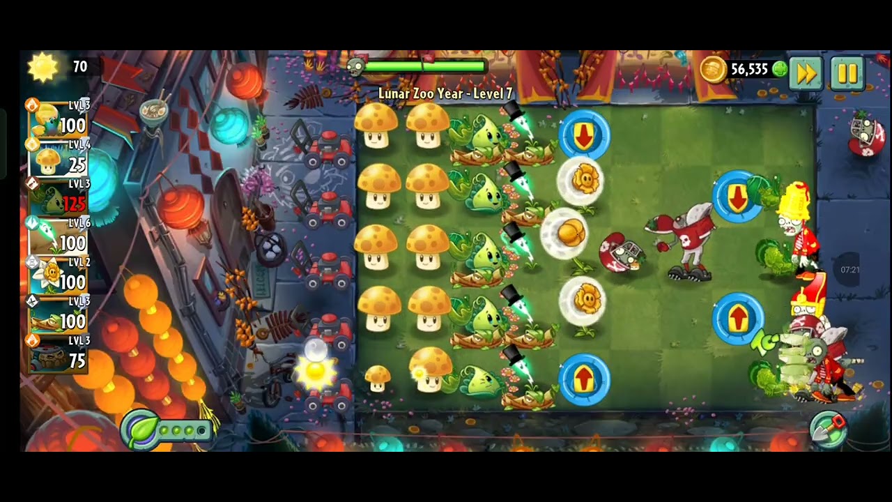 PVZ2 Lunar Zoo Year lvl 6-9 Double Chili pepper Difficulty 