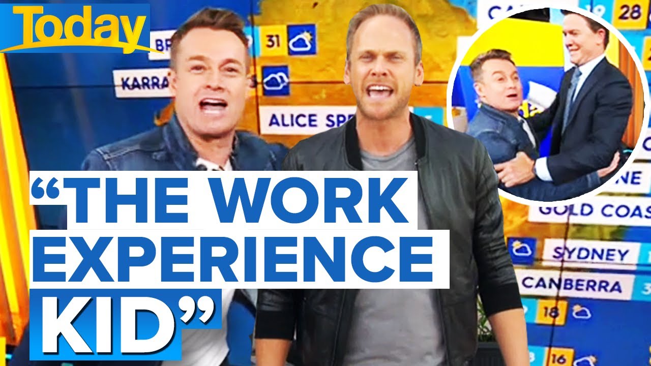 Grant Denyer crashes live weather cross Today Show Australia YouTube