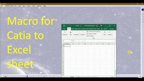 Macro to get excel sheet from CATIA V5 (Exercise 2)