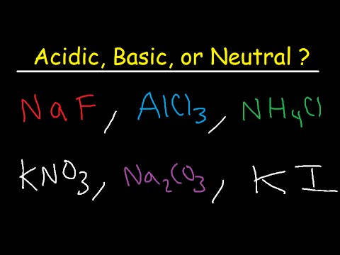 نمک های اسیدی پایه و خنثی - ترکیبات