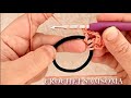 اسهل طريقة لتزيين توك او ربطة شعر مع فن الكروشيه / توكة شعر كروشي للمبتدئات/ Crochet Hair SCRUNCHIES