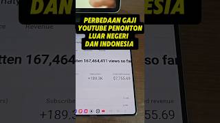Bikin Kagetperbedaan Gaji Youtube Shorts Penonton Luar Negeri Dan Indonesia