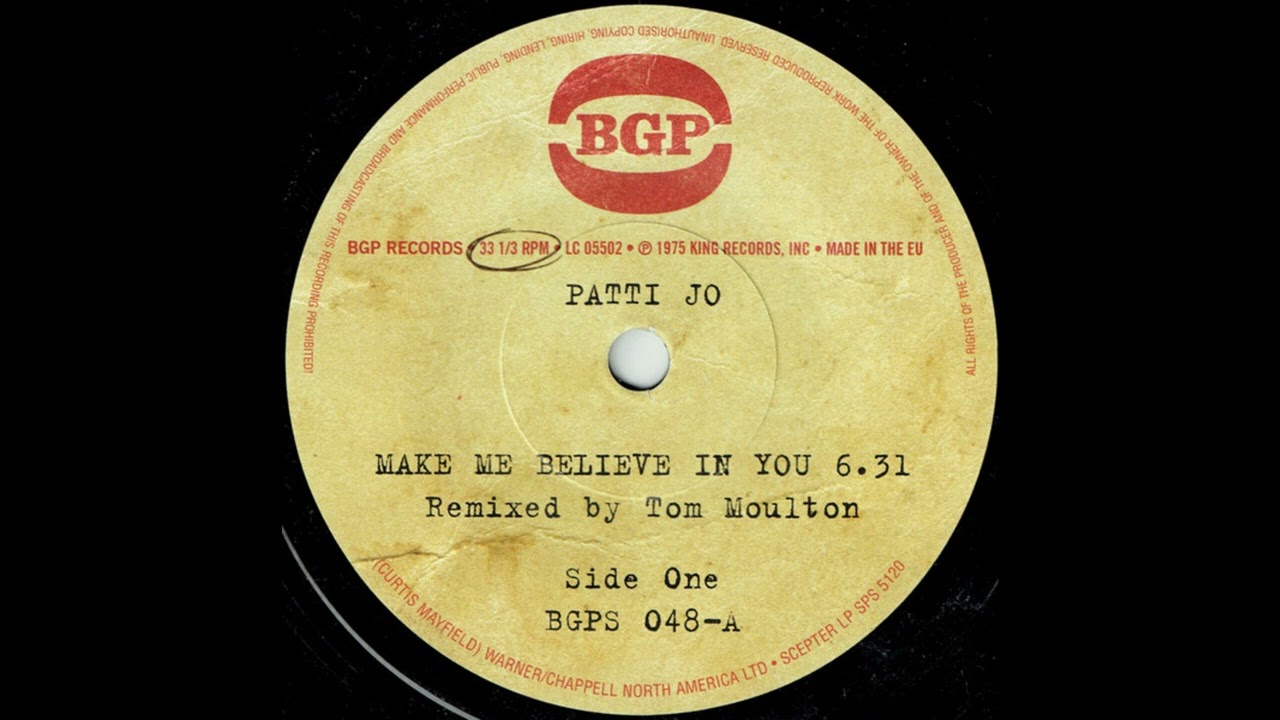 洋楽 Patti Jo - Make Me Believe In You 12inch Patti Jo - Make Me Believe in You (12