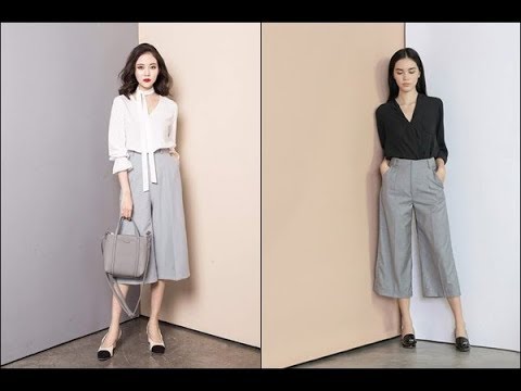 B26. P1 . TK quần ngố ống rộng dáng đẹp. Designer wide -legged pants