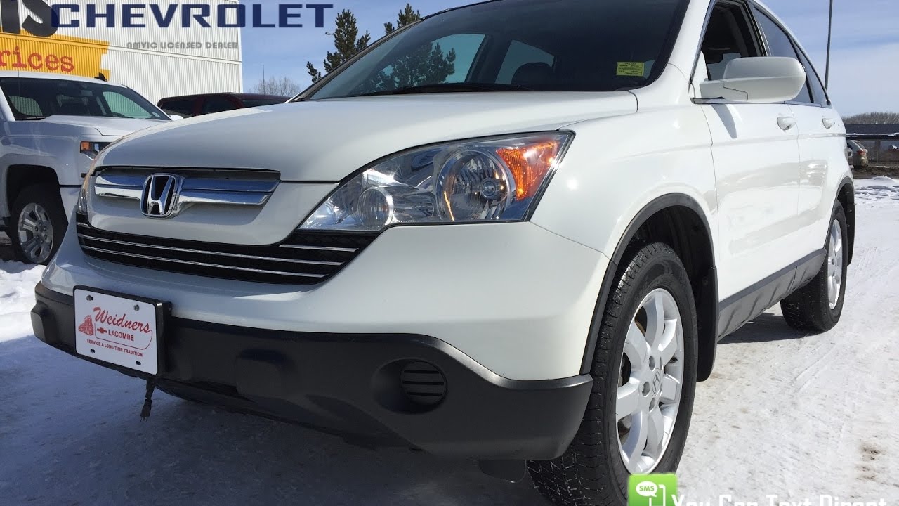 Used 2008 Honda CRV *FOR SALE* / EX-L, 4X4, White / 17n052a - YouTube