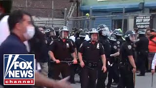 Chaos erupts during Brooklyn protests, officer injured
