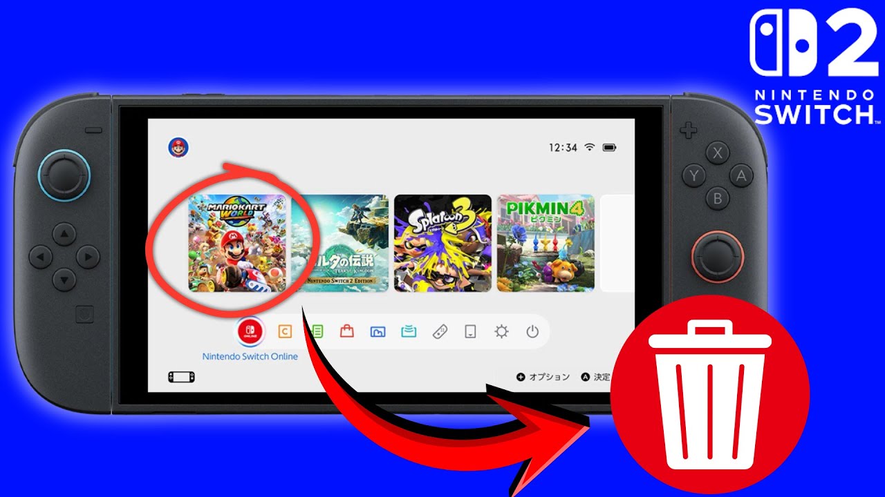Как удалить игры с Nintendo Switch 2