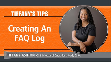 Creating a FAQ Log