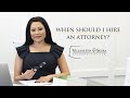 When Should I Hire an Attorney? | VS Criminal Defense Attorneys The best time to hire an attorney is before the charges have been filed.  This is known as the Pre-Charge phase.   The second best time is now.  It helps to work with your defense attorney as early as possible to start building your defense.