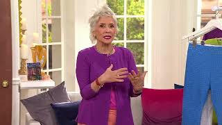 LOGO Layers by Lori Goldstein Cropped Stretch Eyelet Leggings on QVC
