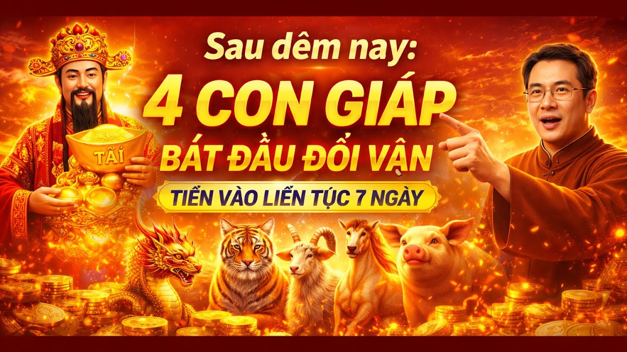 “Sau đêm nay : 4 con giáp bắt đầu đổi vận – tiền vào 7 ngày”