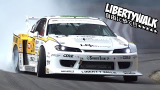 Liberty Walk 4-Rotor 26B Twin-Turbo S15 Silvia | Tetsuya Hibino Drift Show 日比野哲也 ドリフト