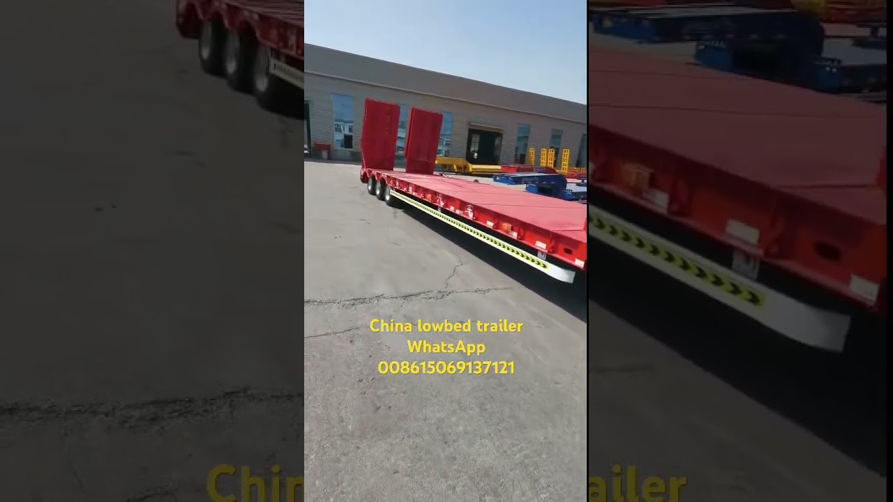 Made In China 3 Axle 60 Tons Lowbed Trailer For Sale Ghana