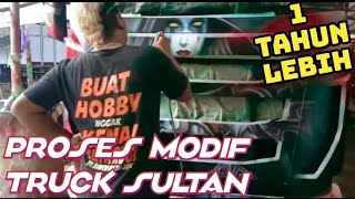 BEGINILAH PROSES AIRBRUSH TRUCK MODIFIKASI EXTREAM || BMJ BAWOR MAJU JAYA