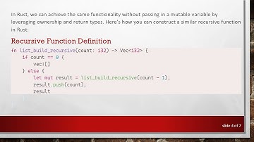 Can Rust Handle Recursively Built Solutions Without Mutable Variables?