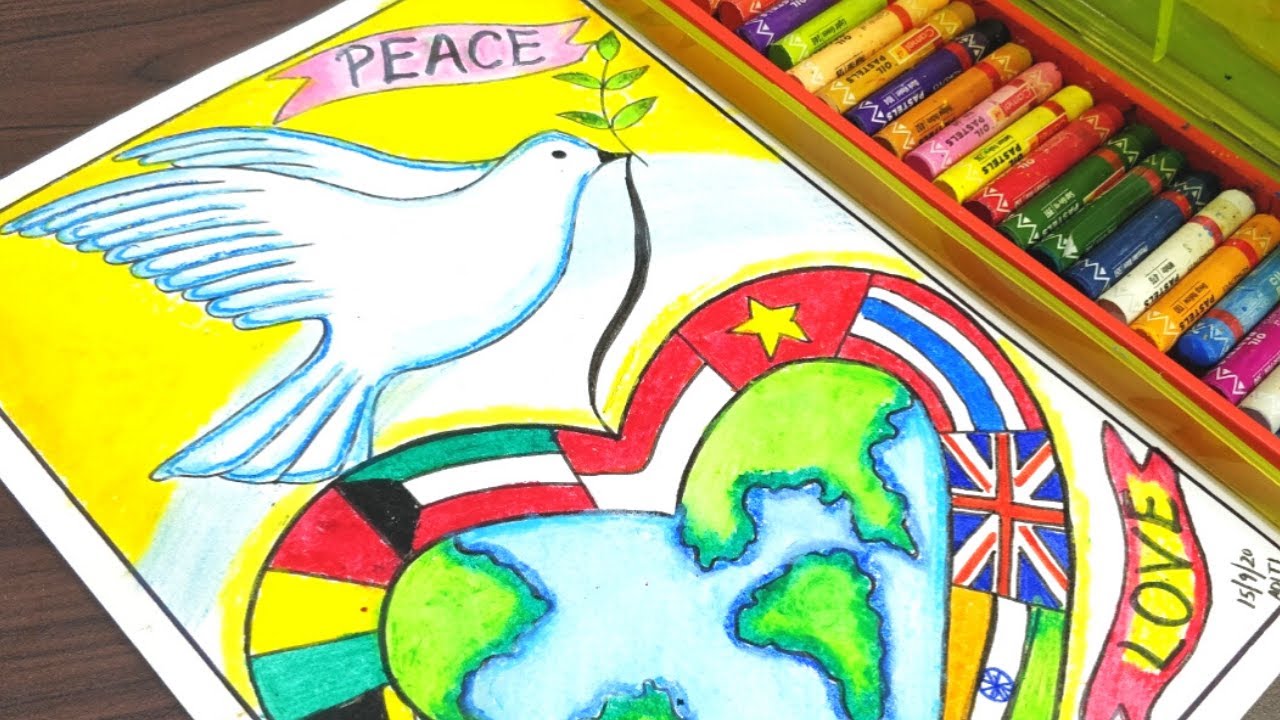 Peace day drawing | Peace day Poster | How to draw World Peace Day | 21