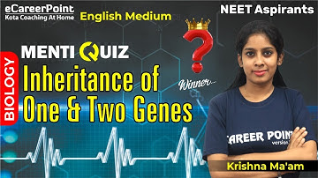 Menti - Quiz Inheritance Of One & Two Genes | Krishnaveni Ma