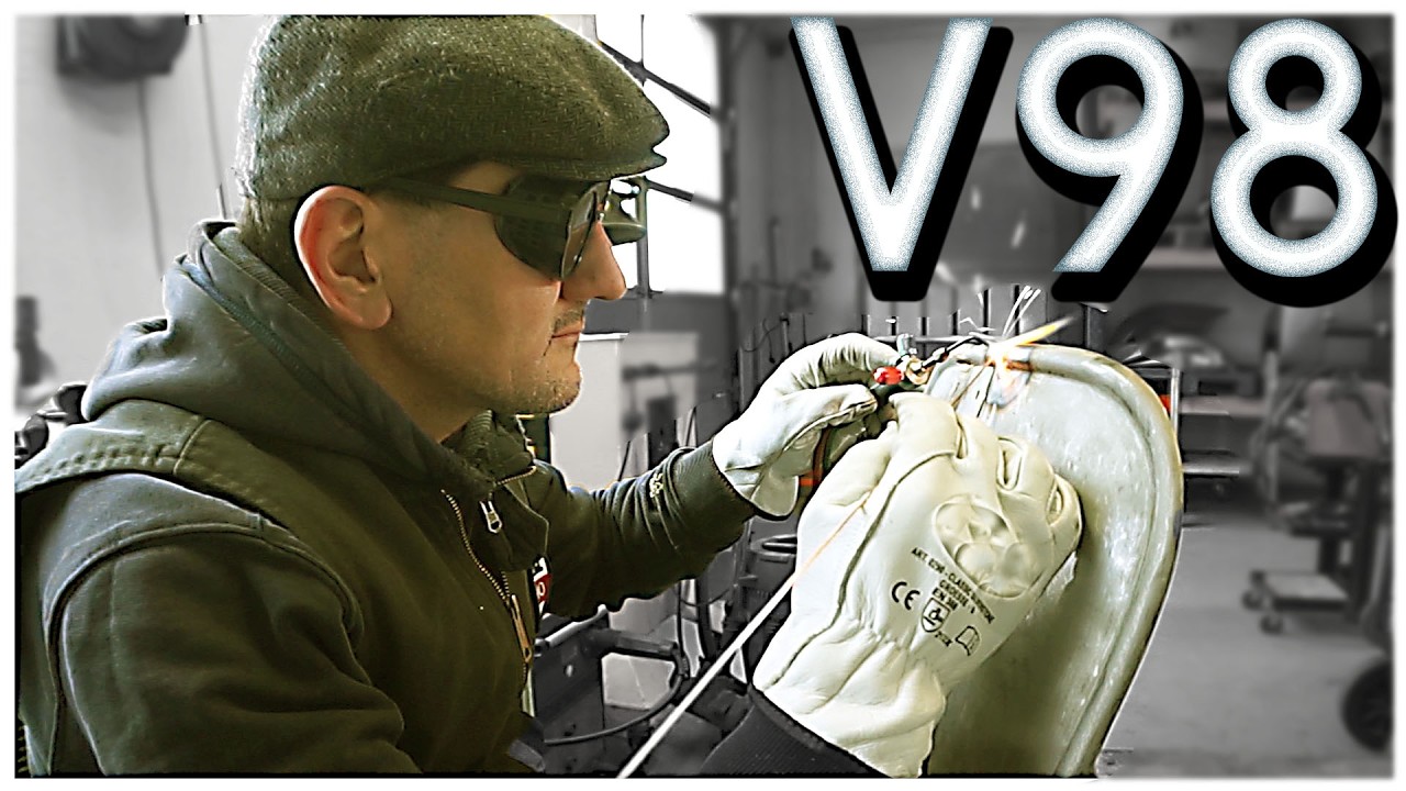 Vespa V98  von  1947  ! 90 Std.  Restauration in 100 Minuten ! Karosseriearbeiten 