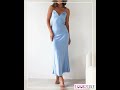 Satin Backless Cami Dress